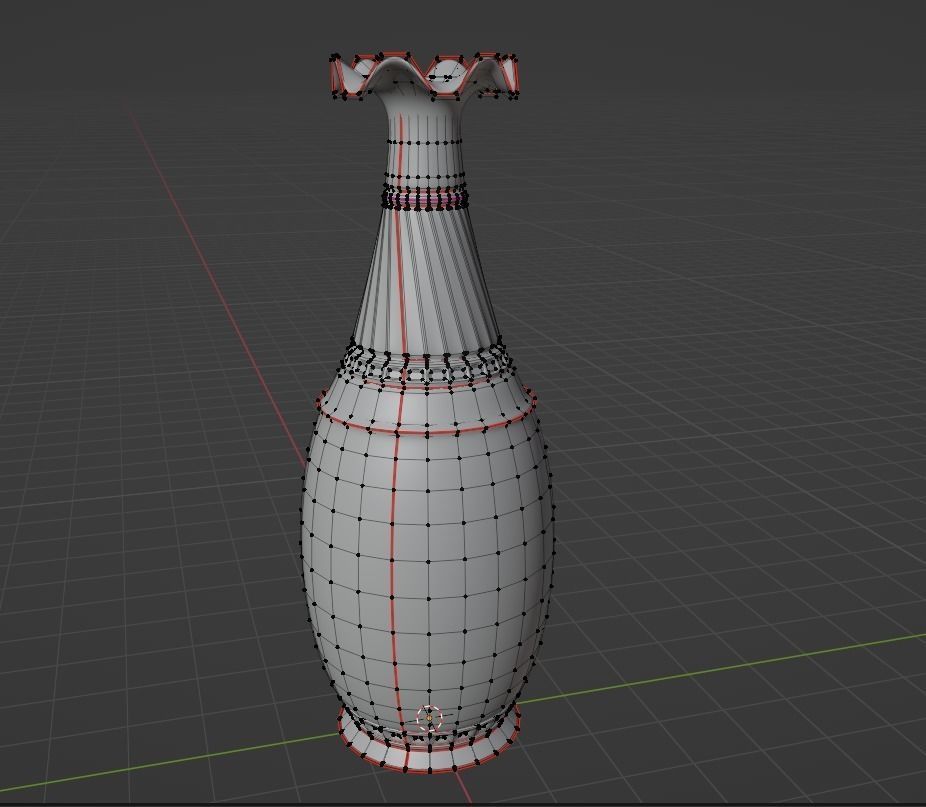 Ancient pottry black Beauty full 3D model for architecture  Low-poly 3D model_6