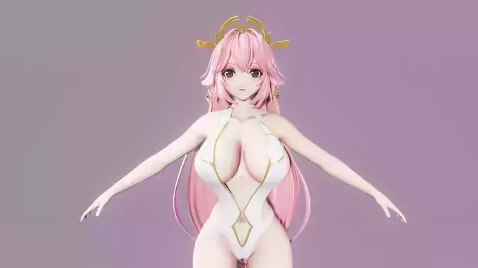 Genshin Impact-Yae Miko 3D model