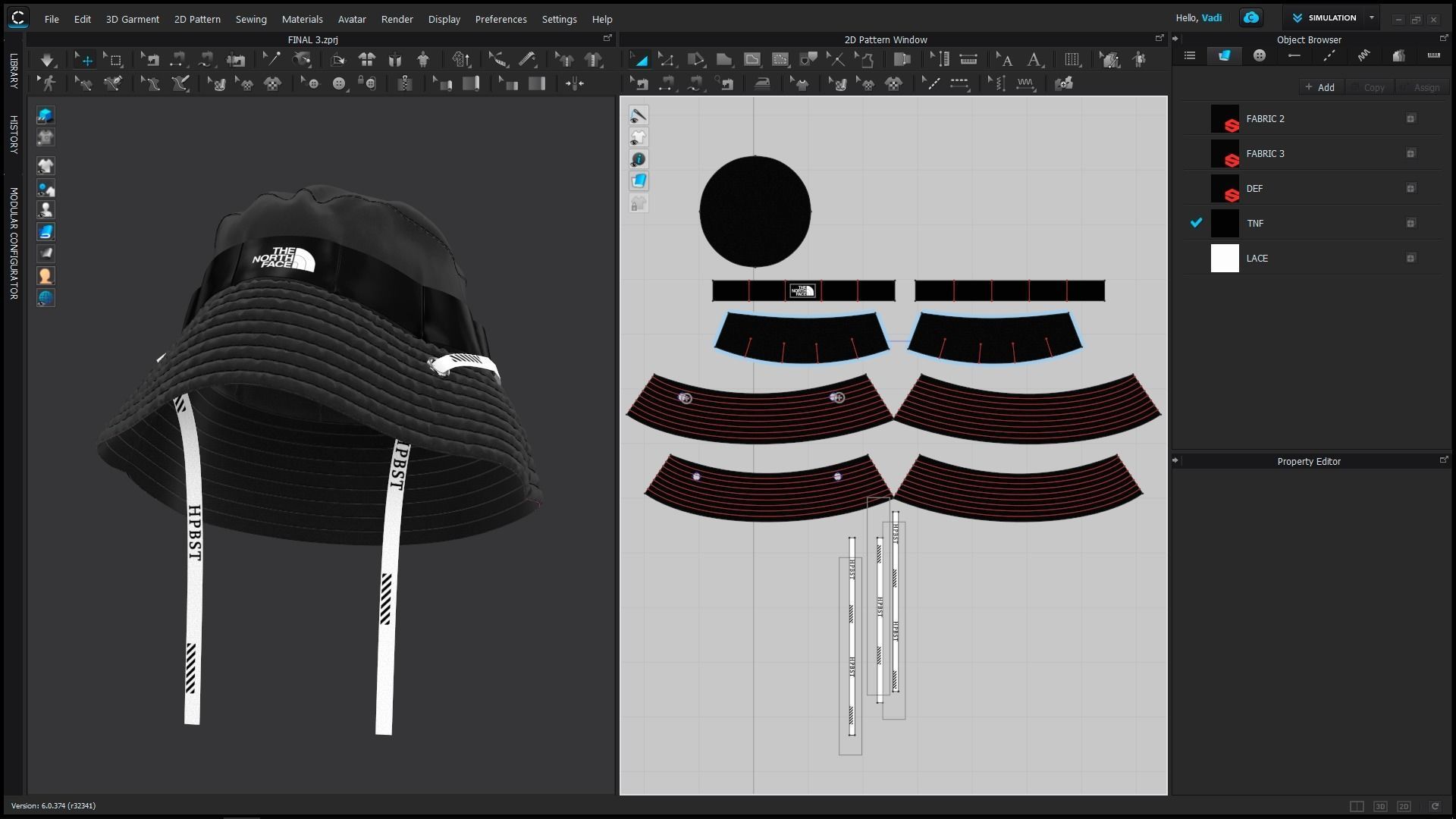 Panama gucci bucket hat 3D model_7