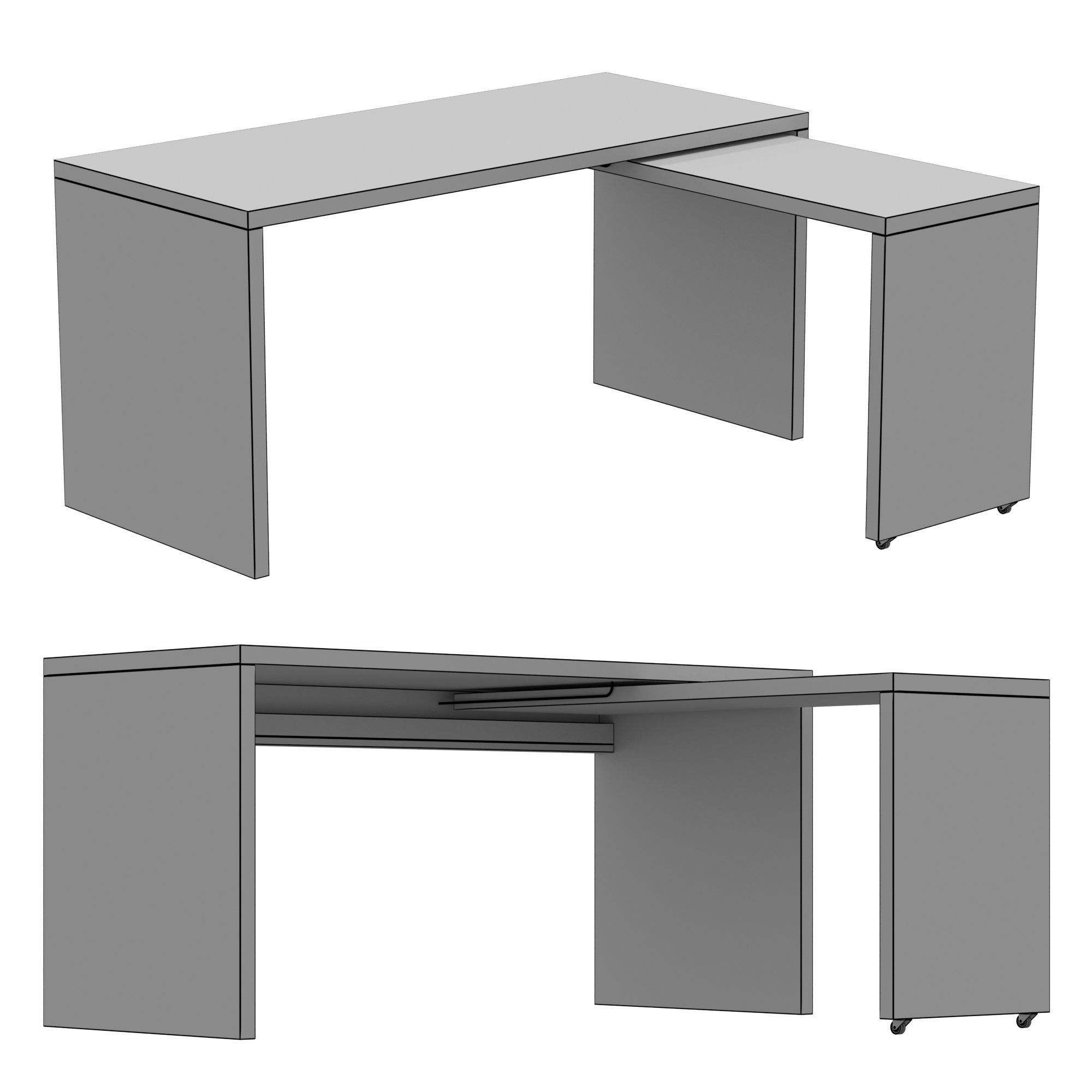 IKEA MALM Desk 3D model CGTrader