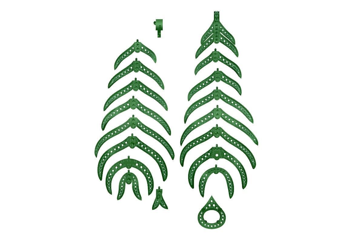 Peacock Feather neckless 007  3D print model_10