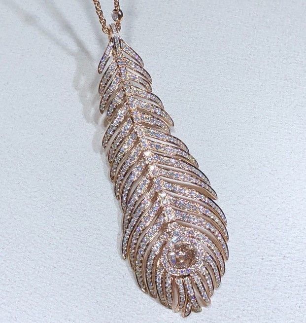 Peacock Feather neckless 007  3D print model_11