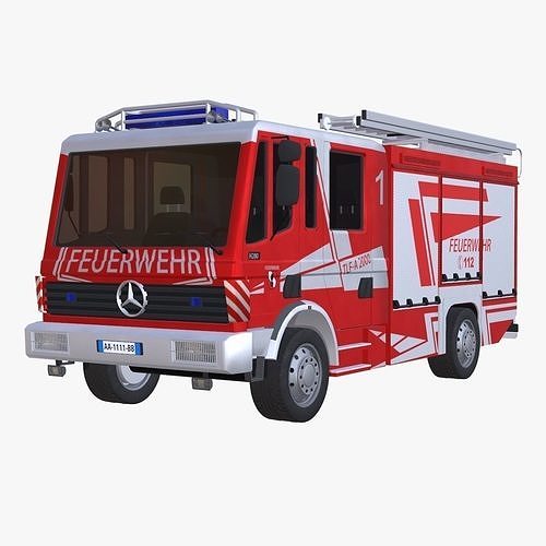 MERCEDES TLF-A 2000 Low-poly 3D model