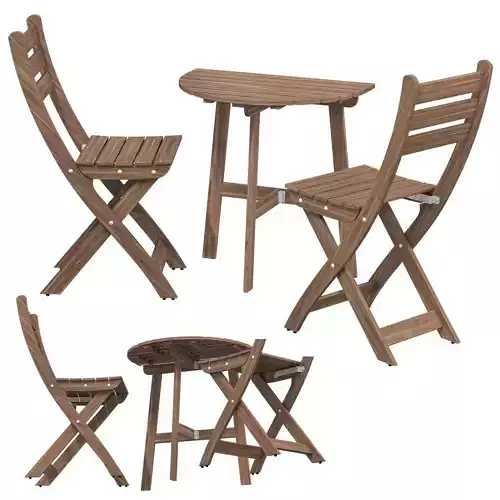 ASKHOLMEN ASKHOLMEN Table wall fixture 2 warehouse chairs st