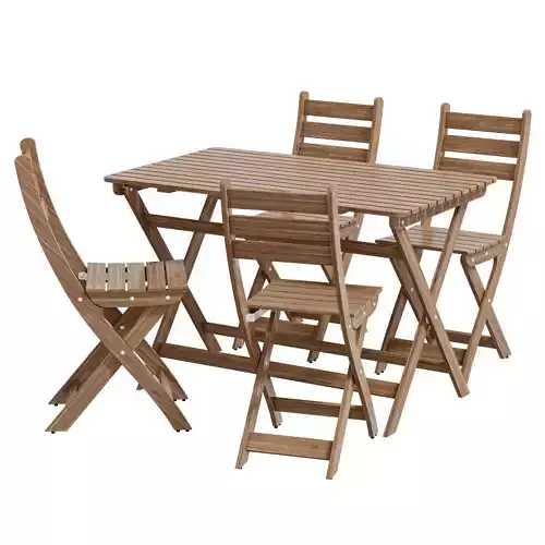 ASKHOLMEN Table 4 outdoor chairs