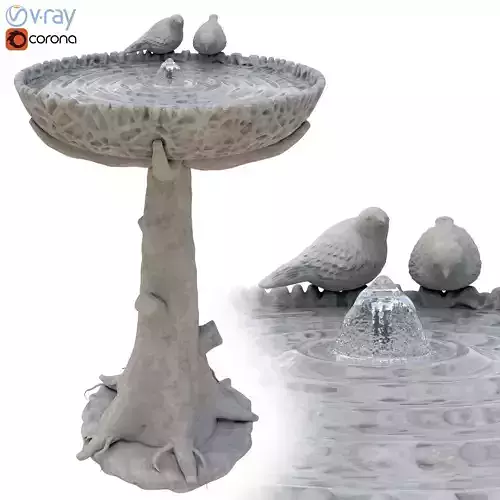 Bird Bath Fountain 3D model