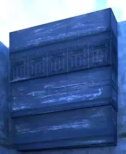 Mashrabiya building on side of wall 3D model