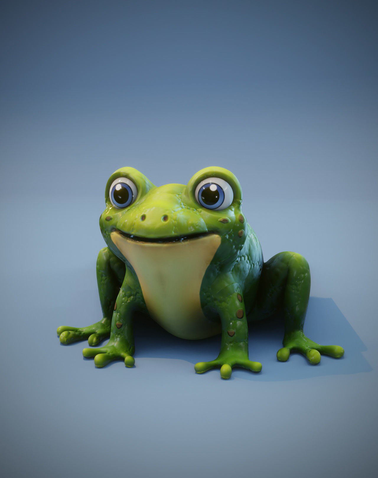 Cartoon Frog 3D Models Low-poly 3D model_3