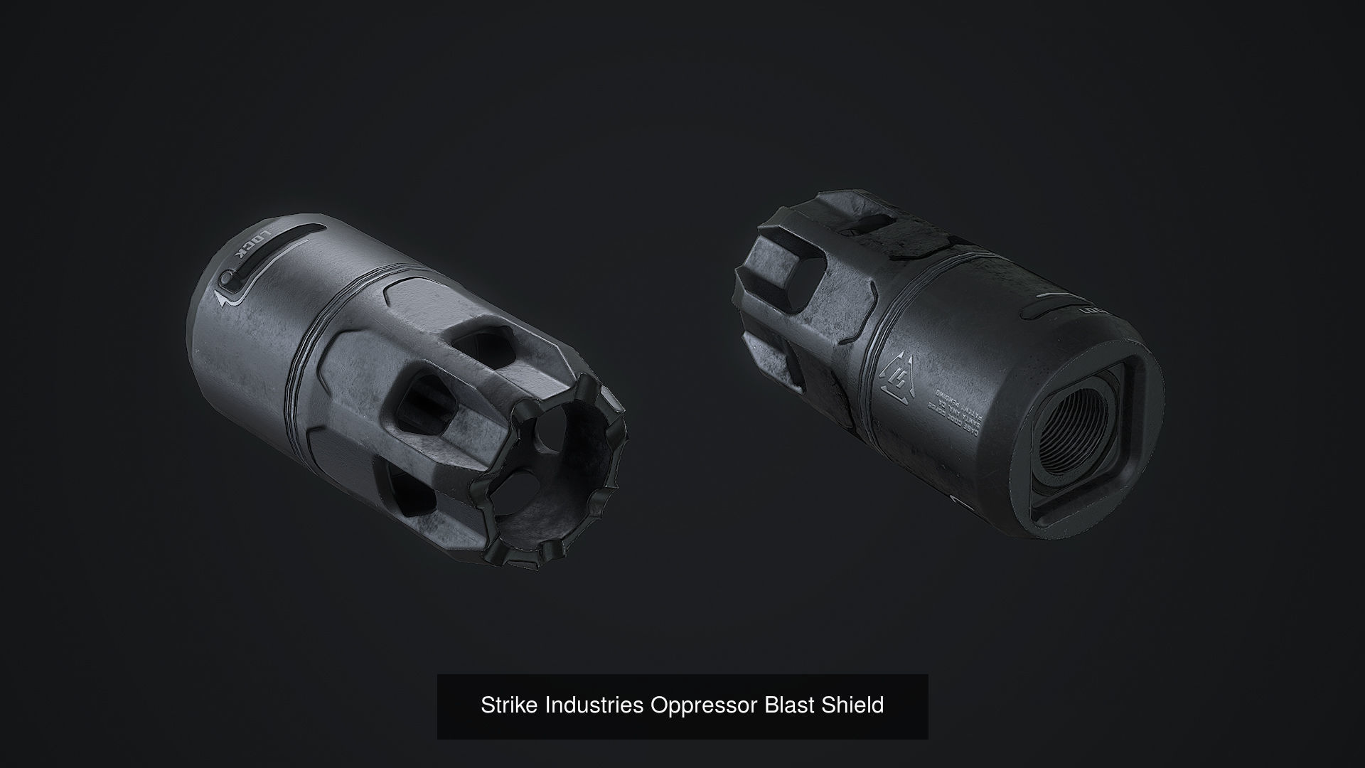 PBR MUZZLE BRAKES  3D Model Collection_3