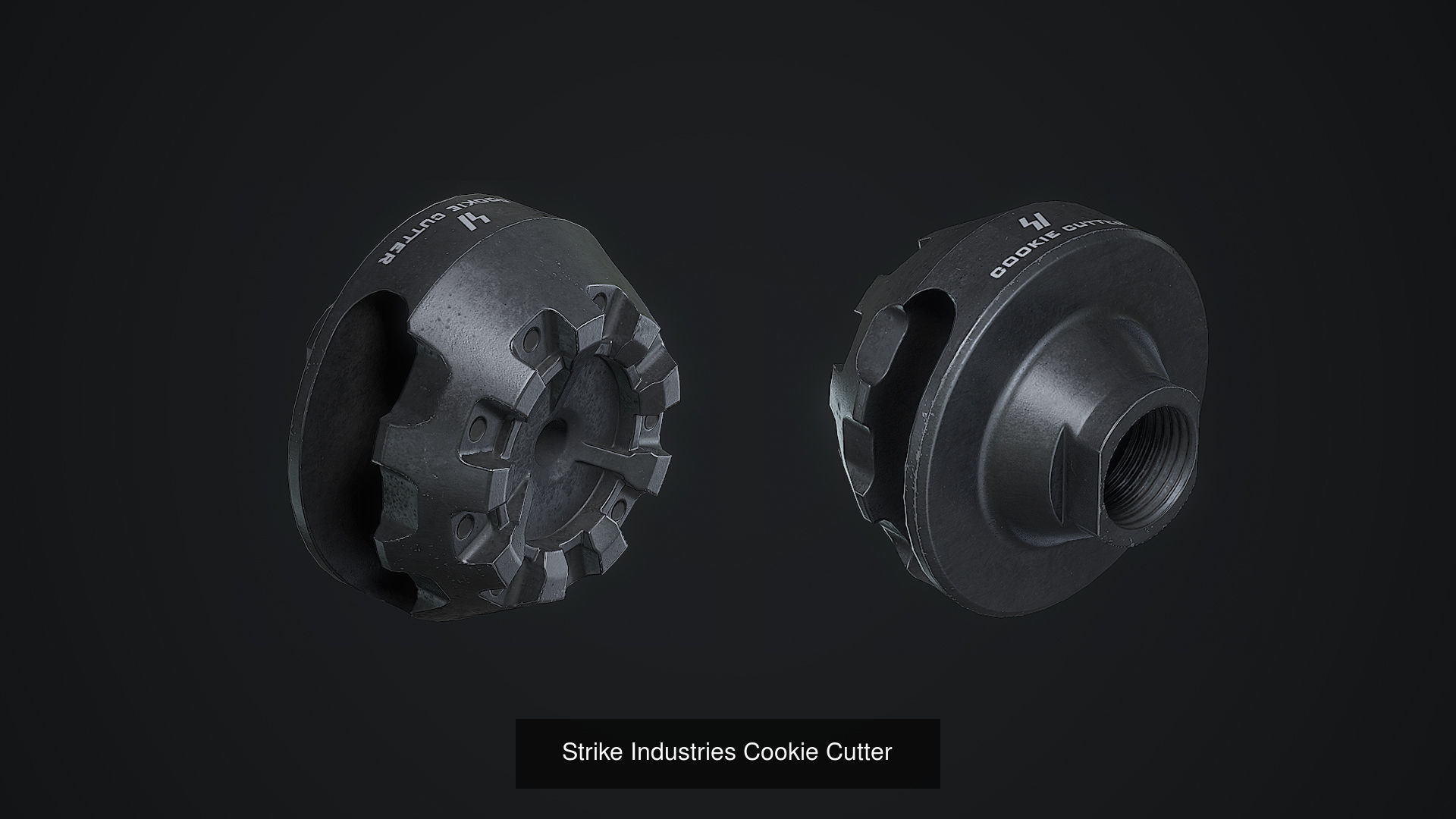 PBR MUZZLE BRAKES  3D Model Collection_4