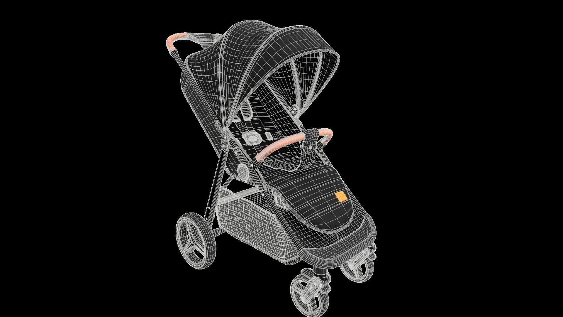Stroller cibo 3D model_14