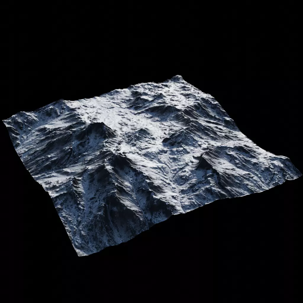 Snowy Mountain Free 3D model