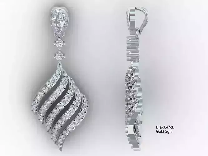 Round diamond pendants for 3D printing