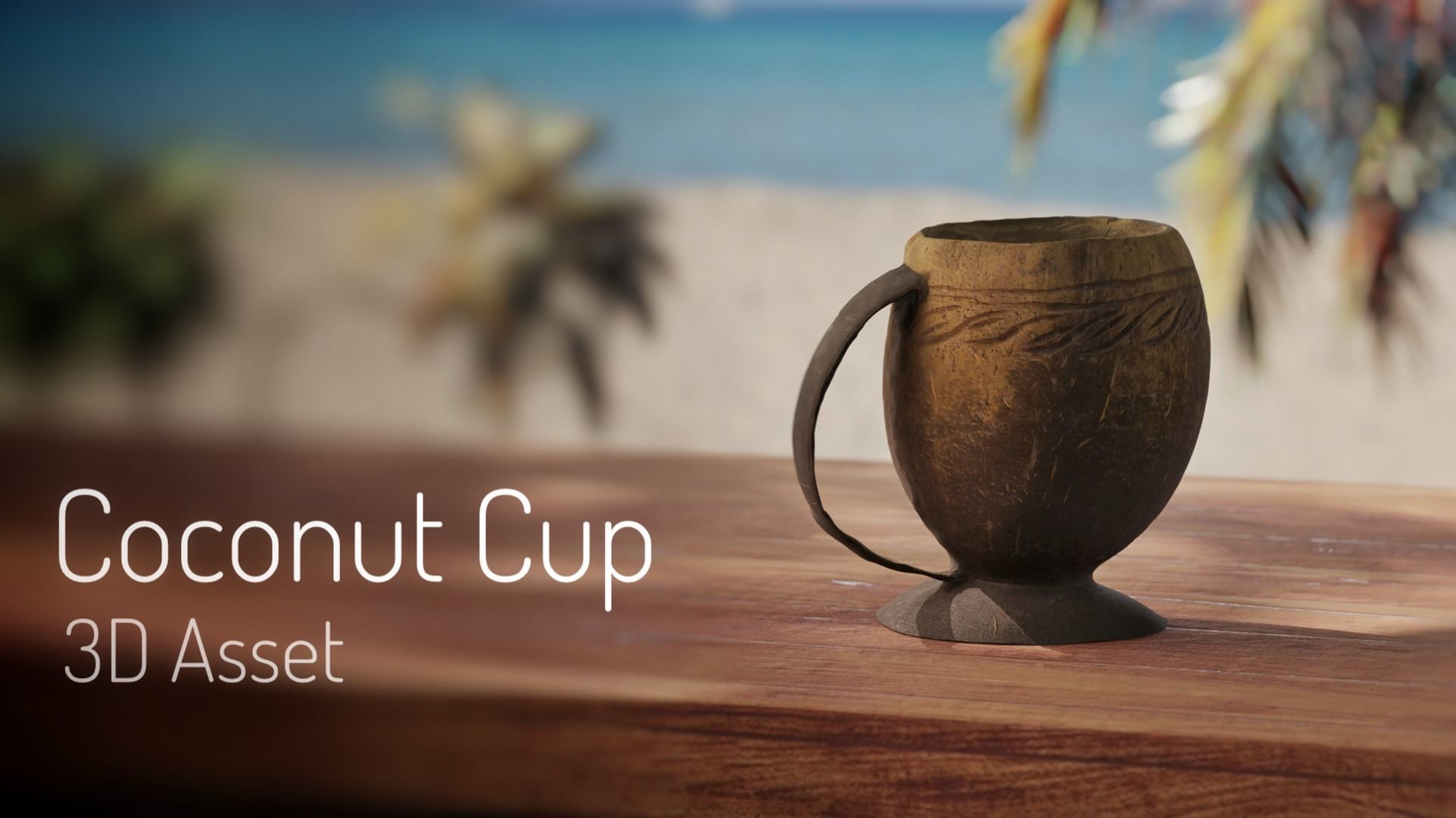 Coconut Cutlery Collection 3D Asset Pack 4 Models _5