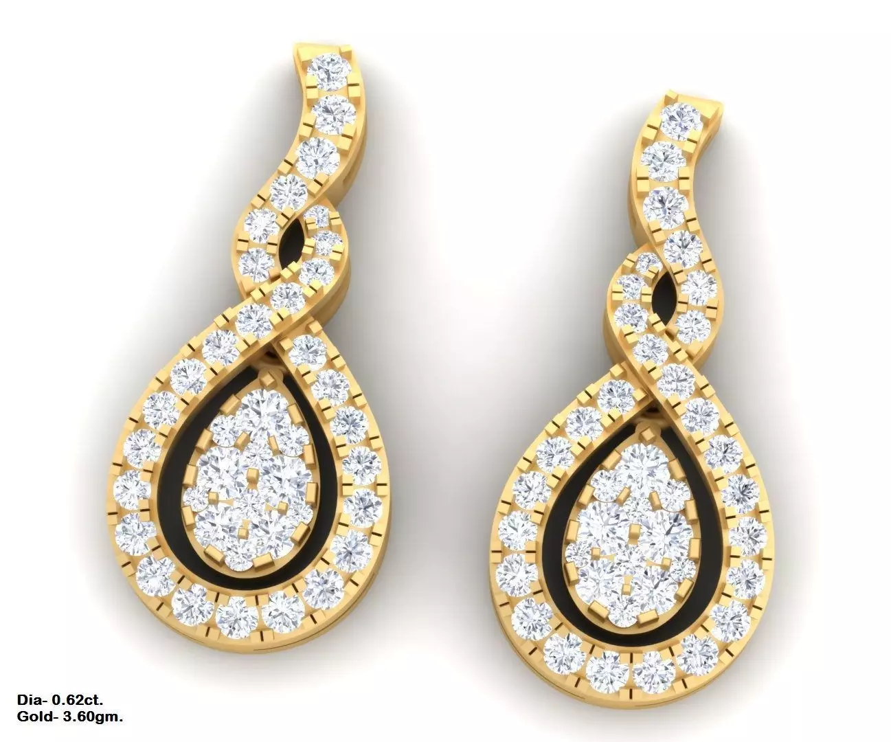 3d print diamond earrings 3D print model