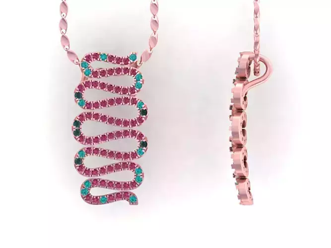 3d print snake pendant