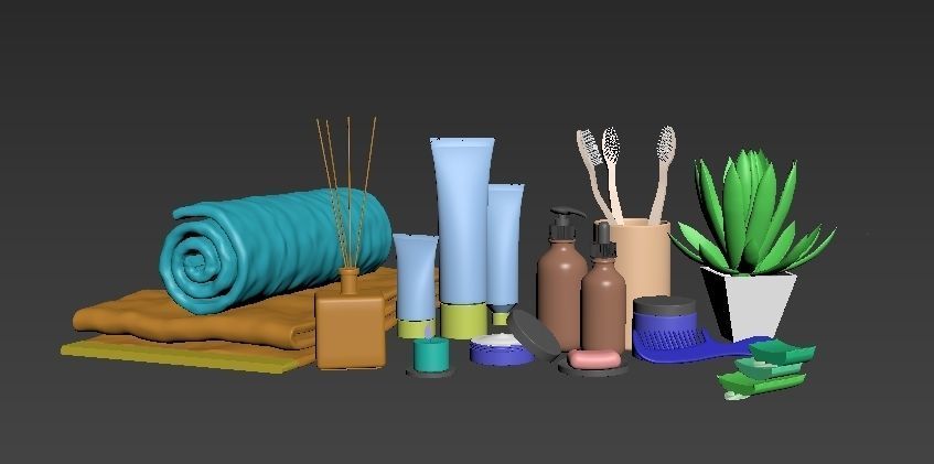 Bathroom Kit 3D model_2