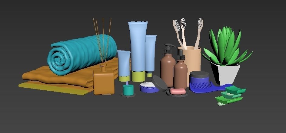 Bathroom Kit 3D model_3