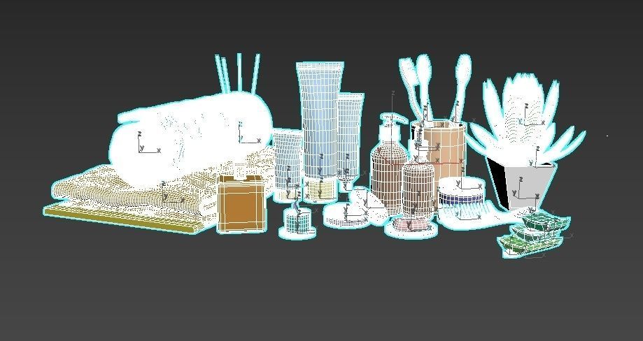 Bathroom Kit 3D model_6