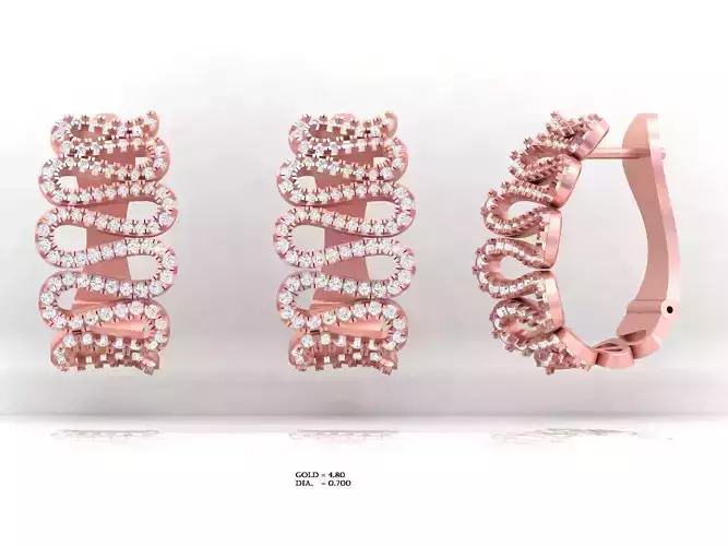 3d print snake earring 3D print model