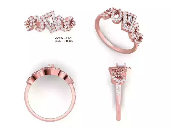 Diamond ring for 3d printing