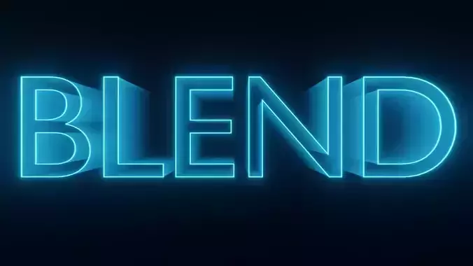 80s Style Text Animation - made in Blender Low-poly 3D model