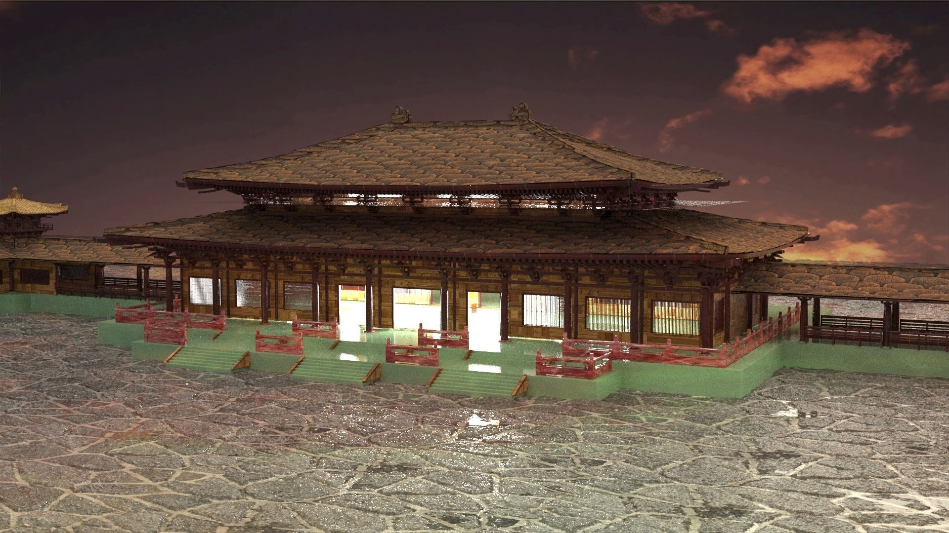 Chinese palace  3D model_4