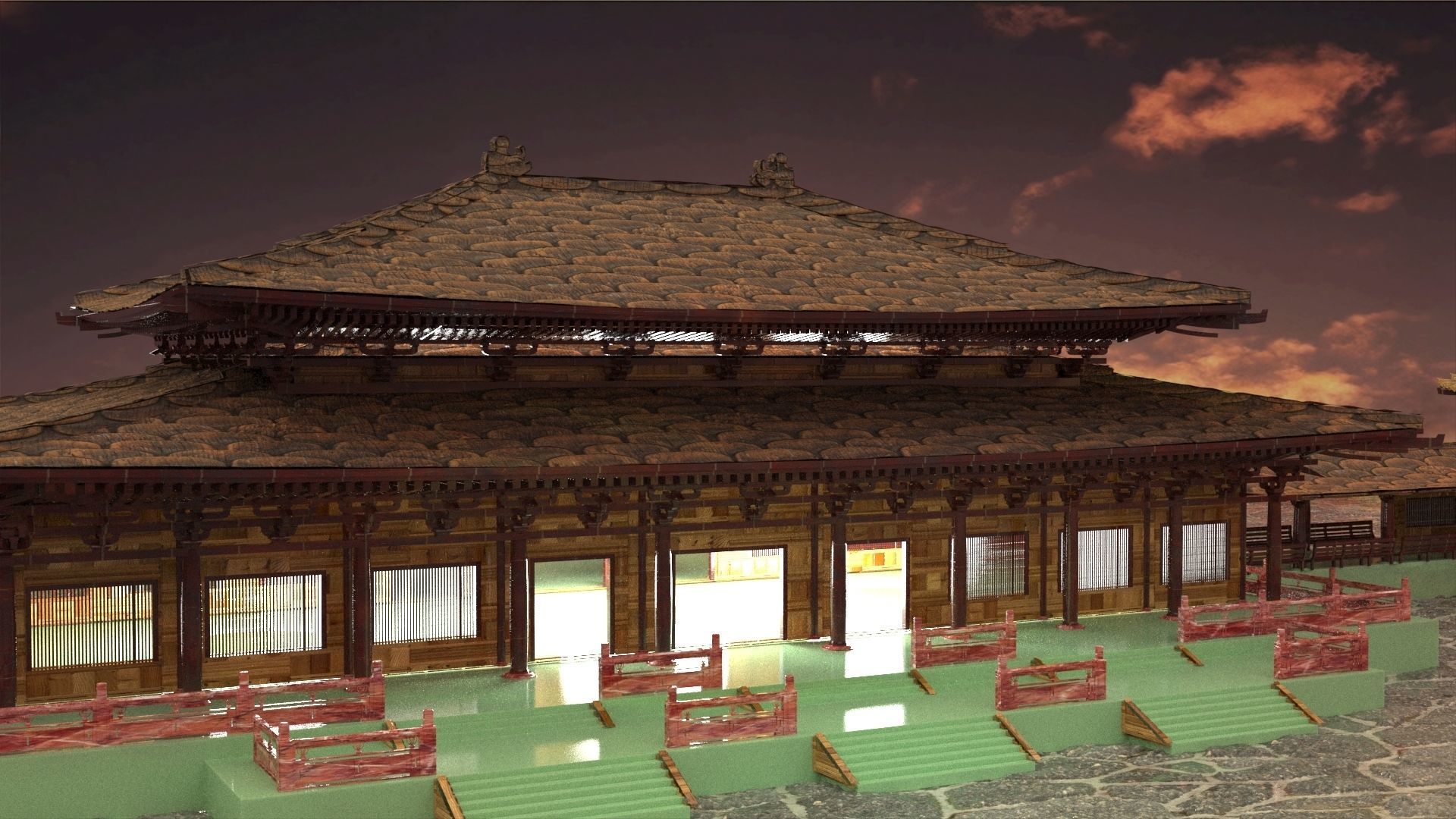 Chinese palace  3D model_1