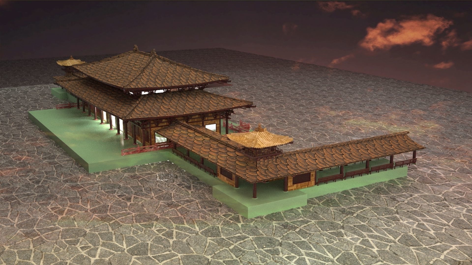 Chinese palace  3D model_2