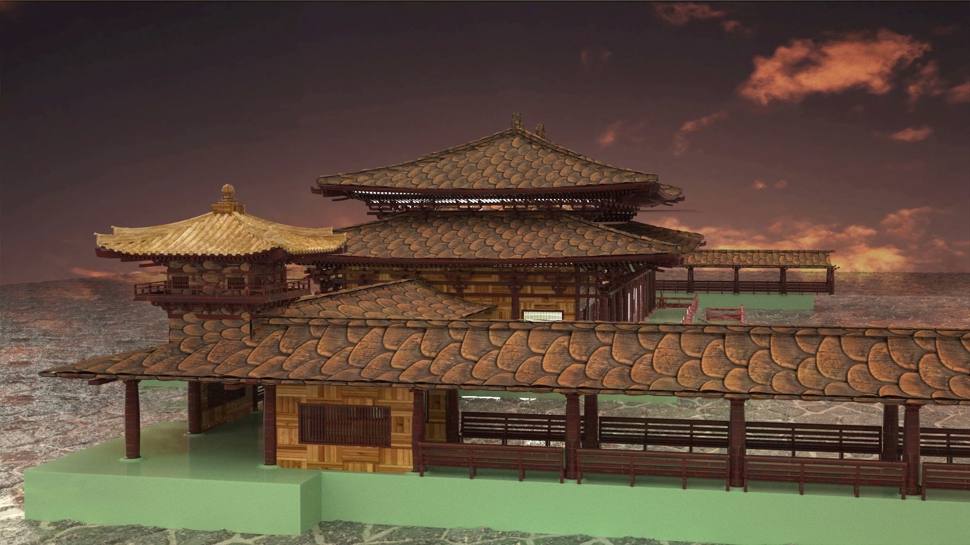 Chinese palace  3D model_3