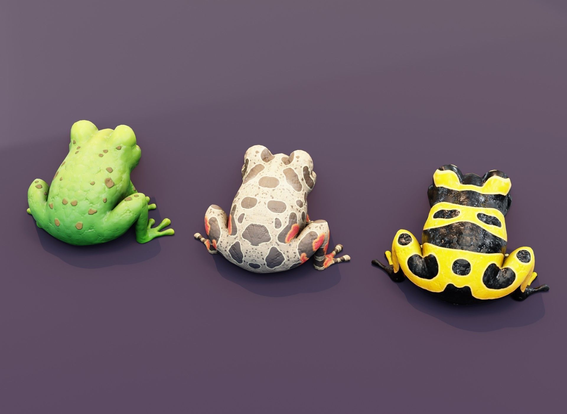 Cartoon Frog Animated 3D Model Collection _5