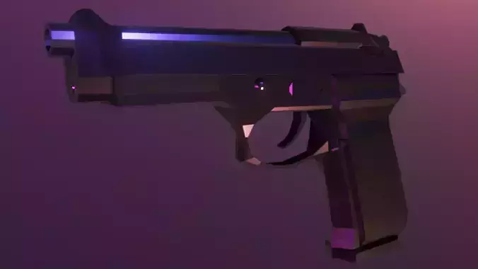 Pistol Beretta Lowpoly