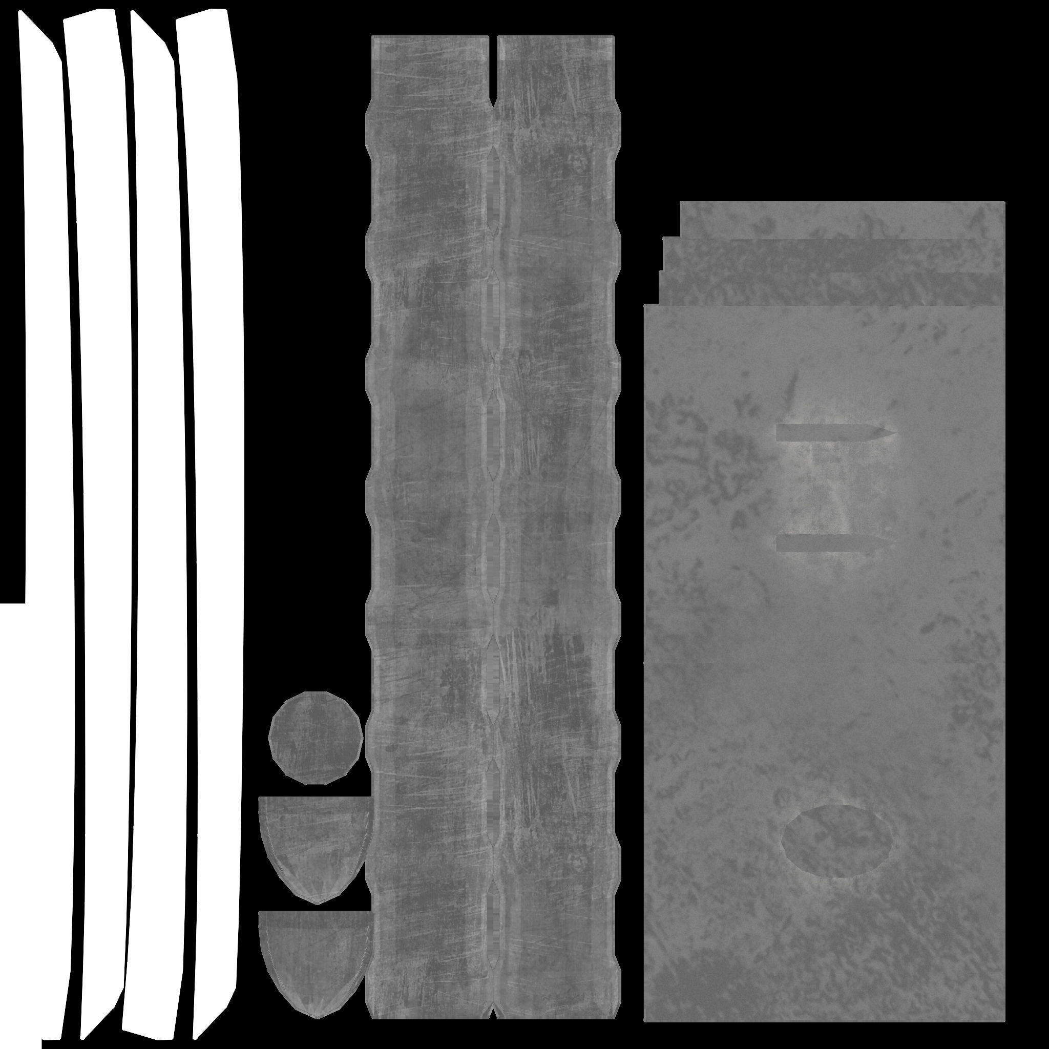 Double Blade Combat Sword Low-poly 3D model_11