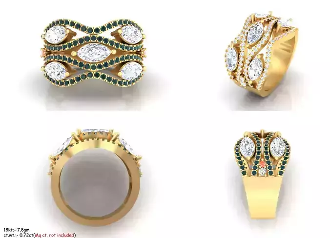 Diamond ring for 3d printing