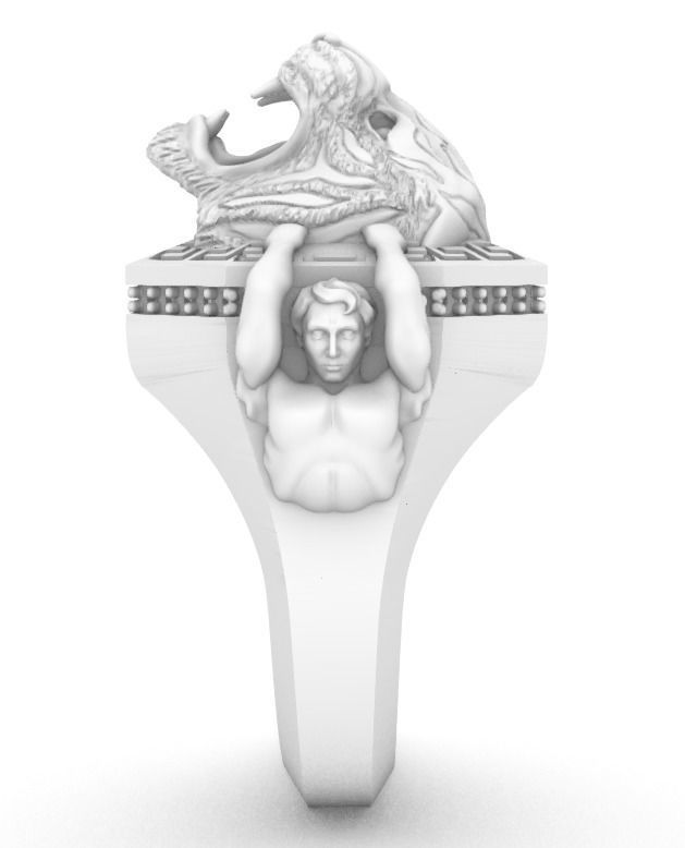 tiger ring men 3D print model_7