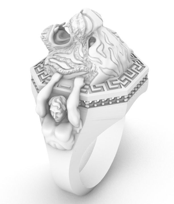 tiger ring men 3D print model_8