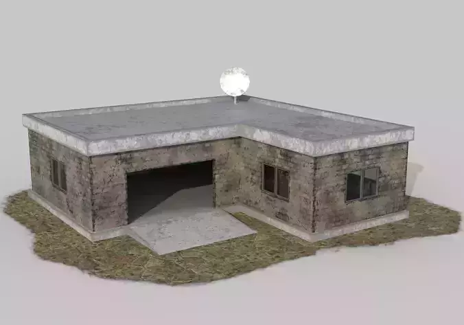 3D Low poly game asset Garage