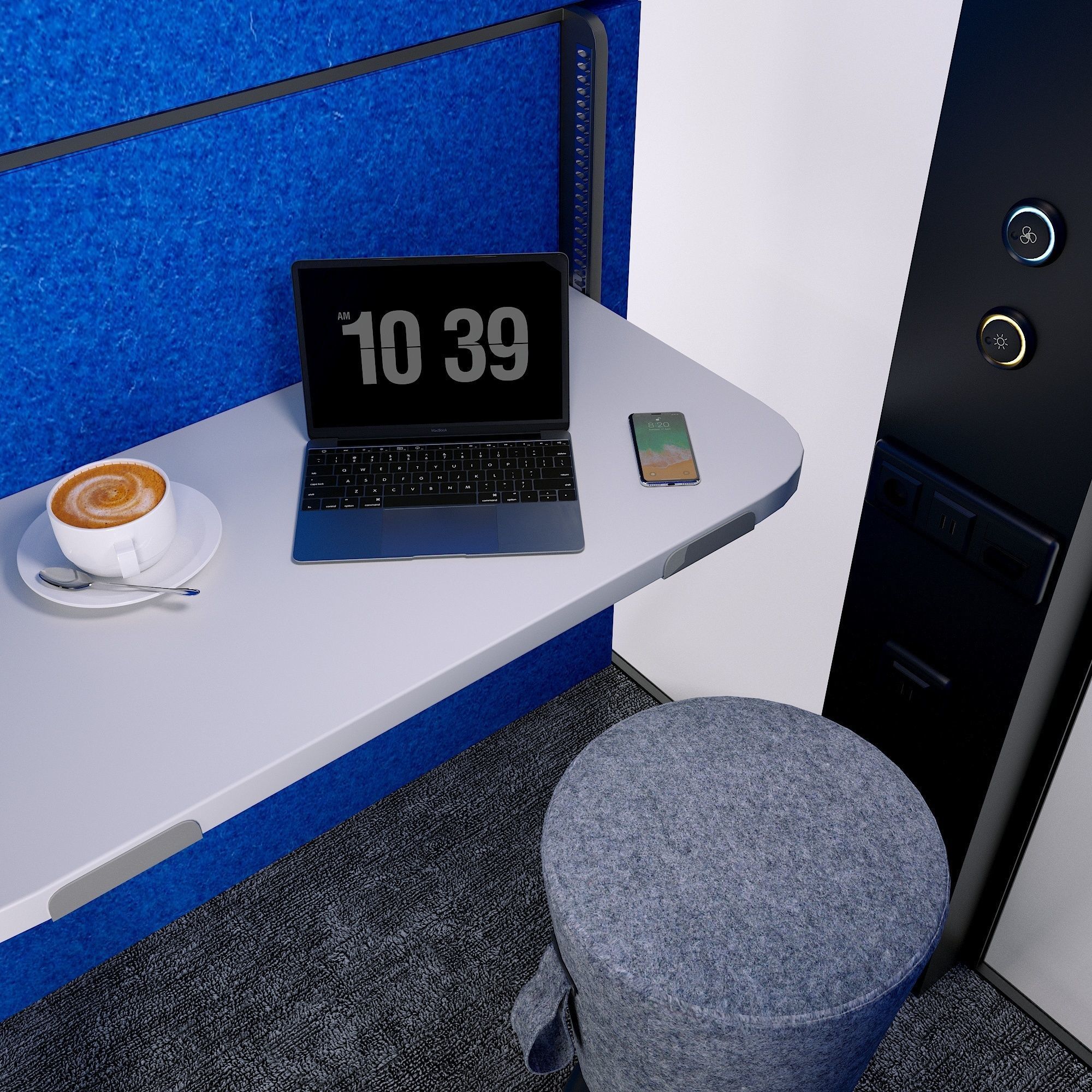 Mikomax Smart Office HUSH WORK Sit and Stand 3D model_5