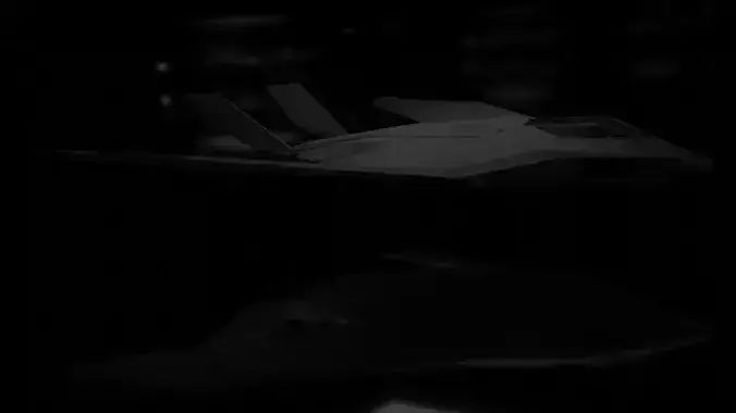 STEALTH SPACECRAFT BOMBER LOW POLY