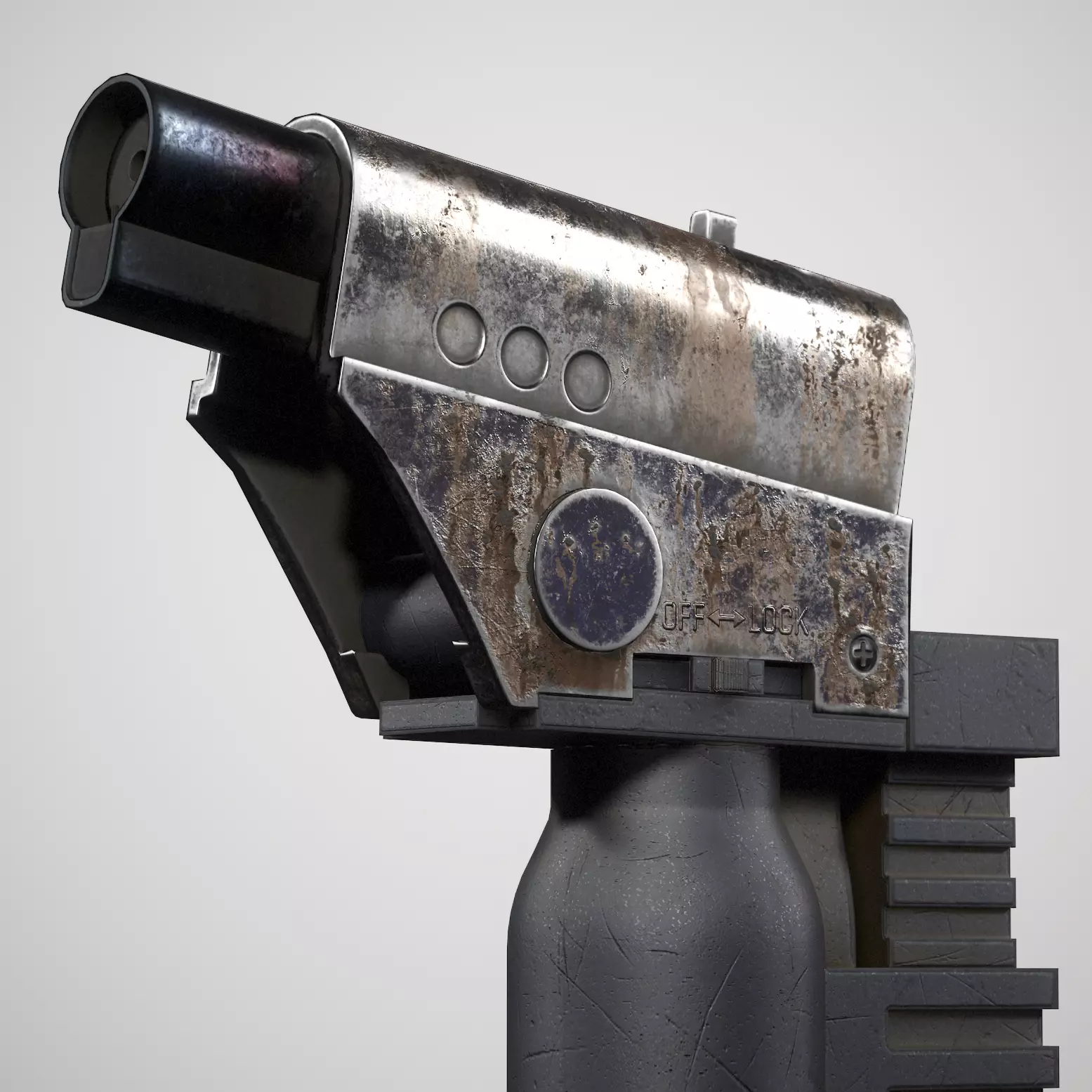 Flame Torch Low-poly 3D model