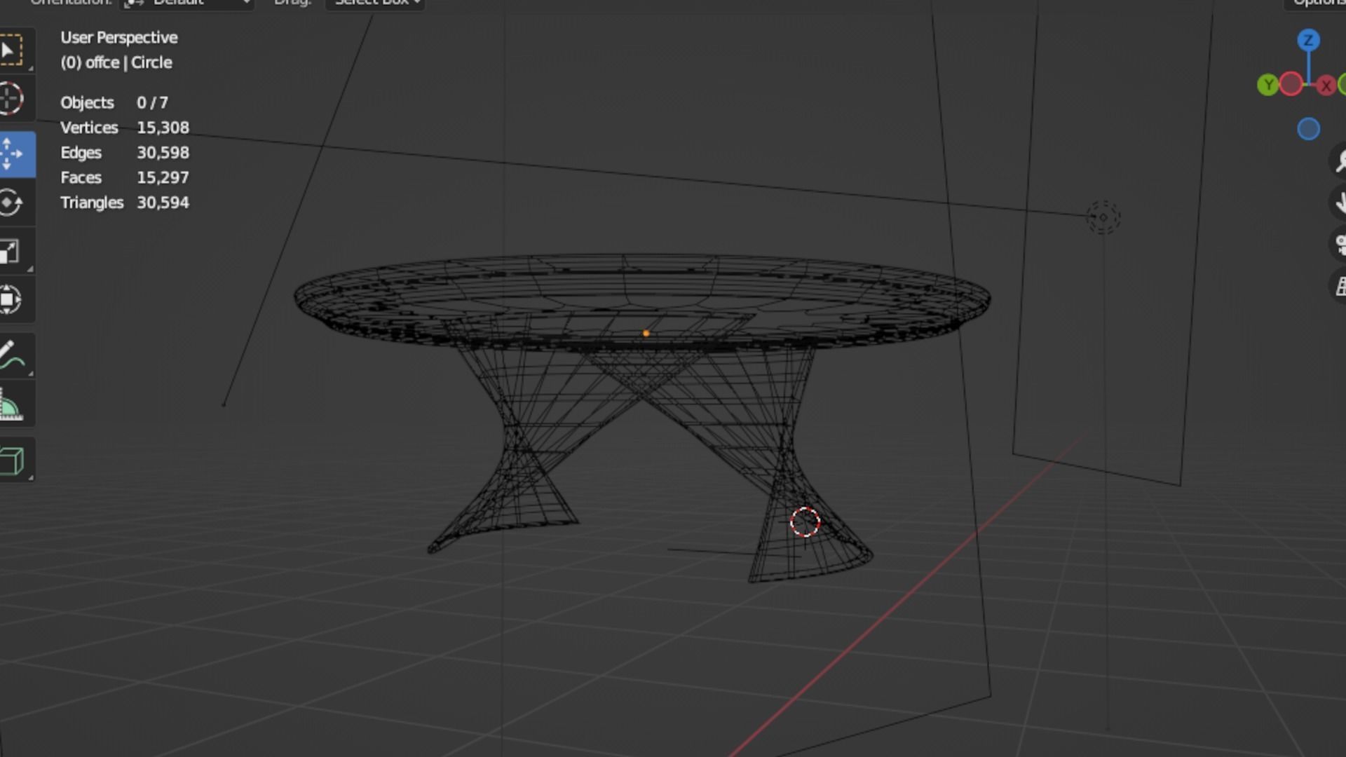 Coffee table02 Low-poly 3D model_7