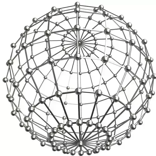 Wireframe Sphere 003 Low-poly 3D model