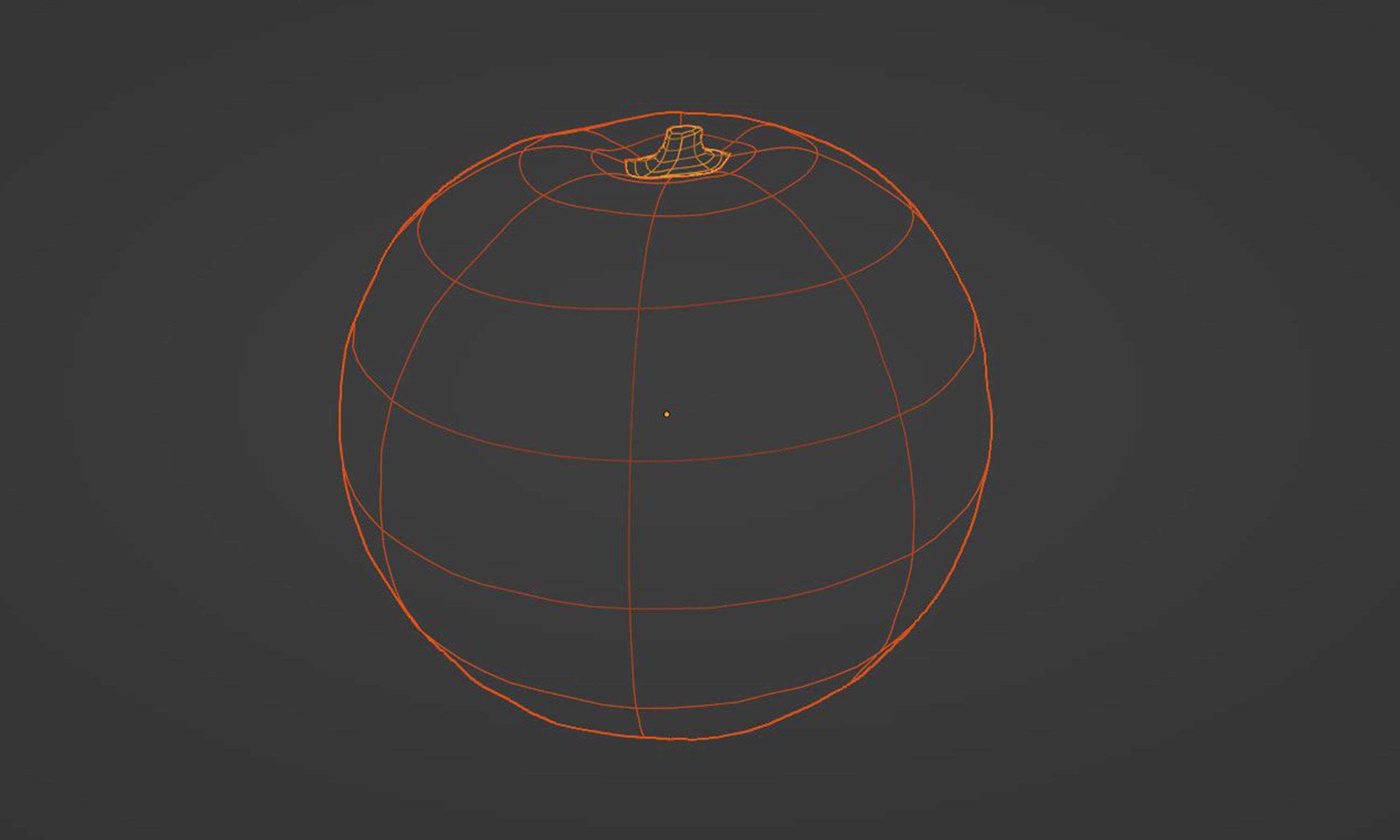 orange fruit low poly Low-poly 3D model_6