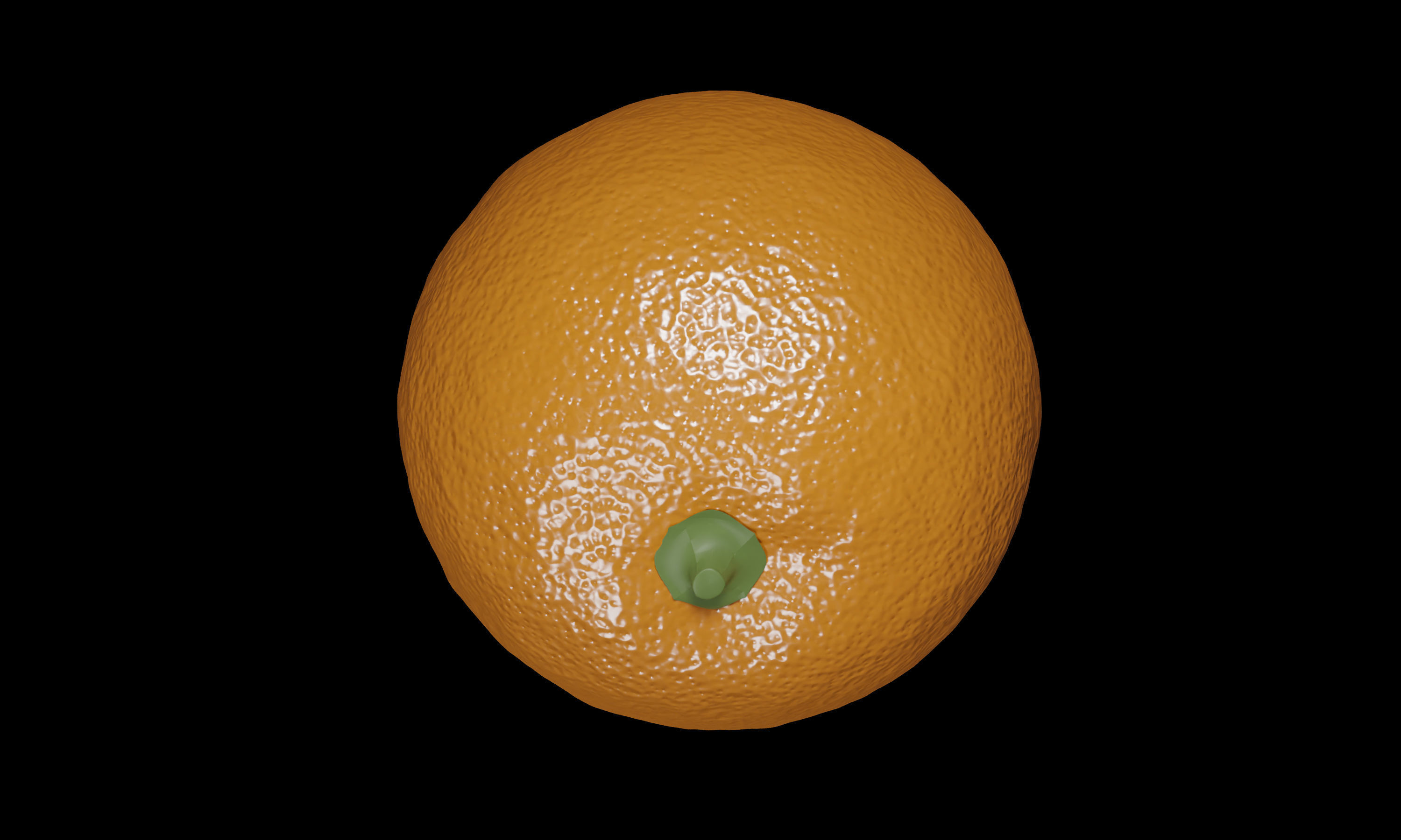 orange fruit low poly Low-poly 3D model_5