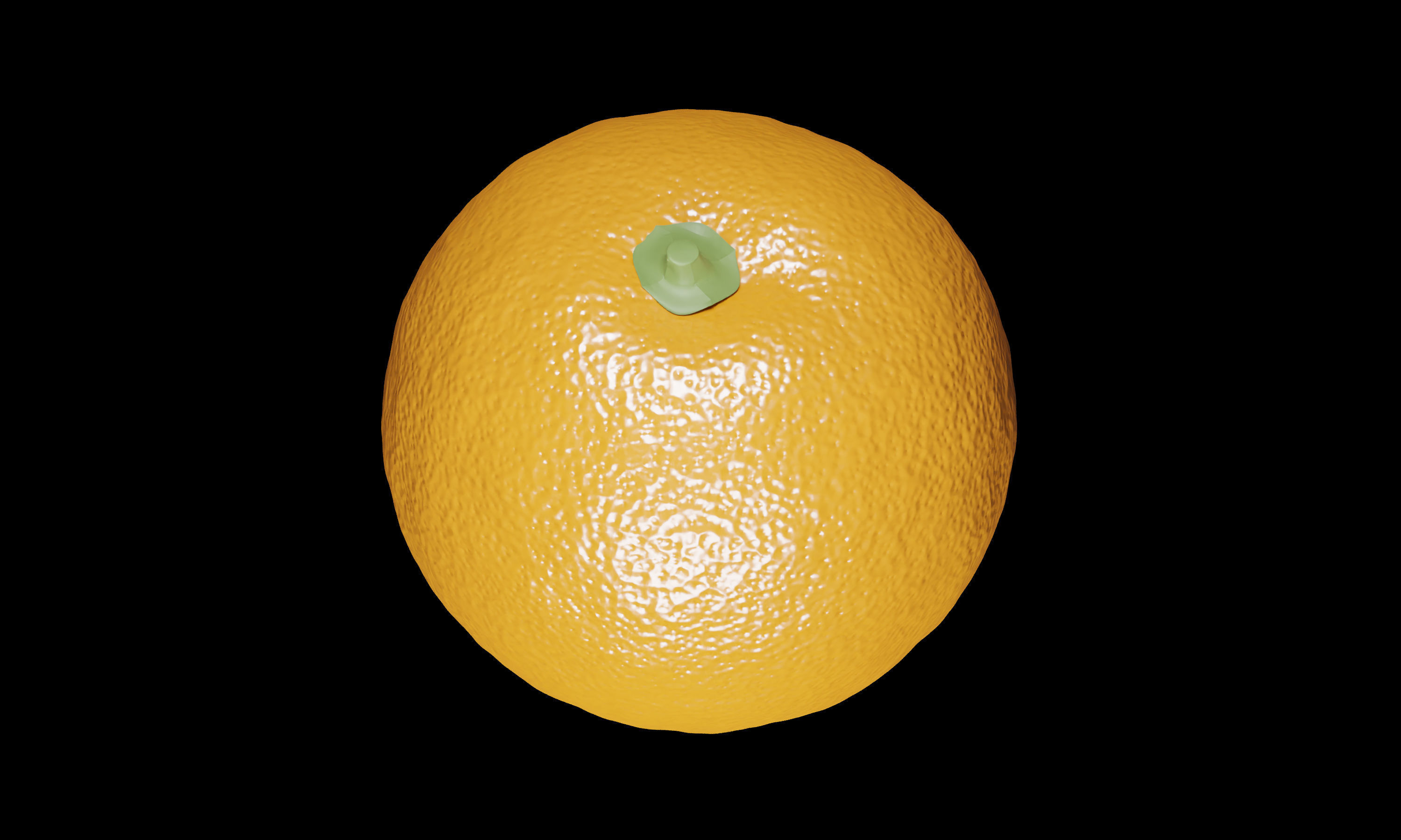 orange fruit low poly Low-poly 3D model_3