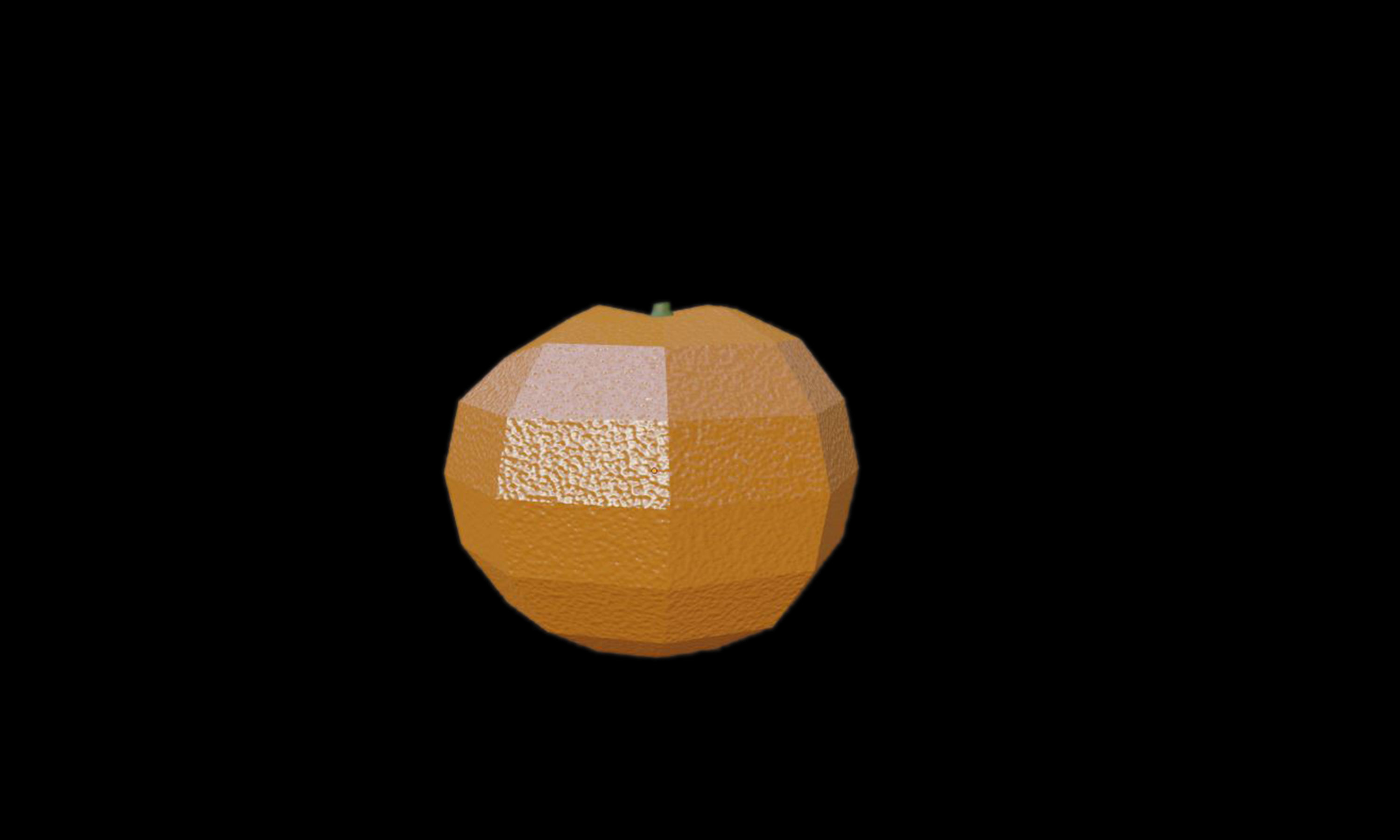 orange fruit low poly Low-poly 3D model_1