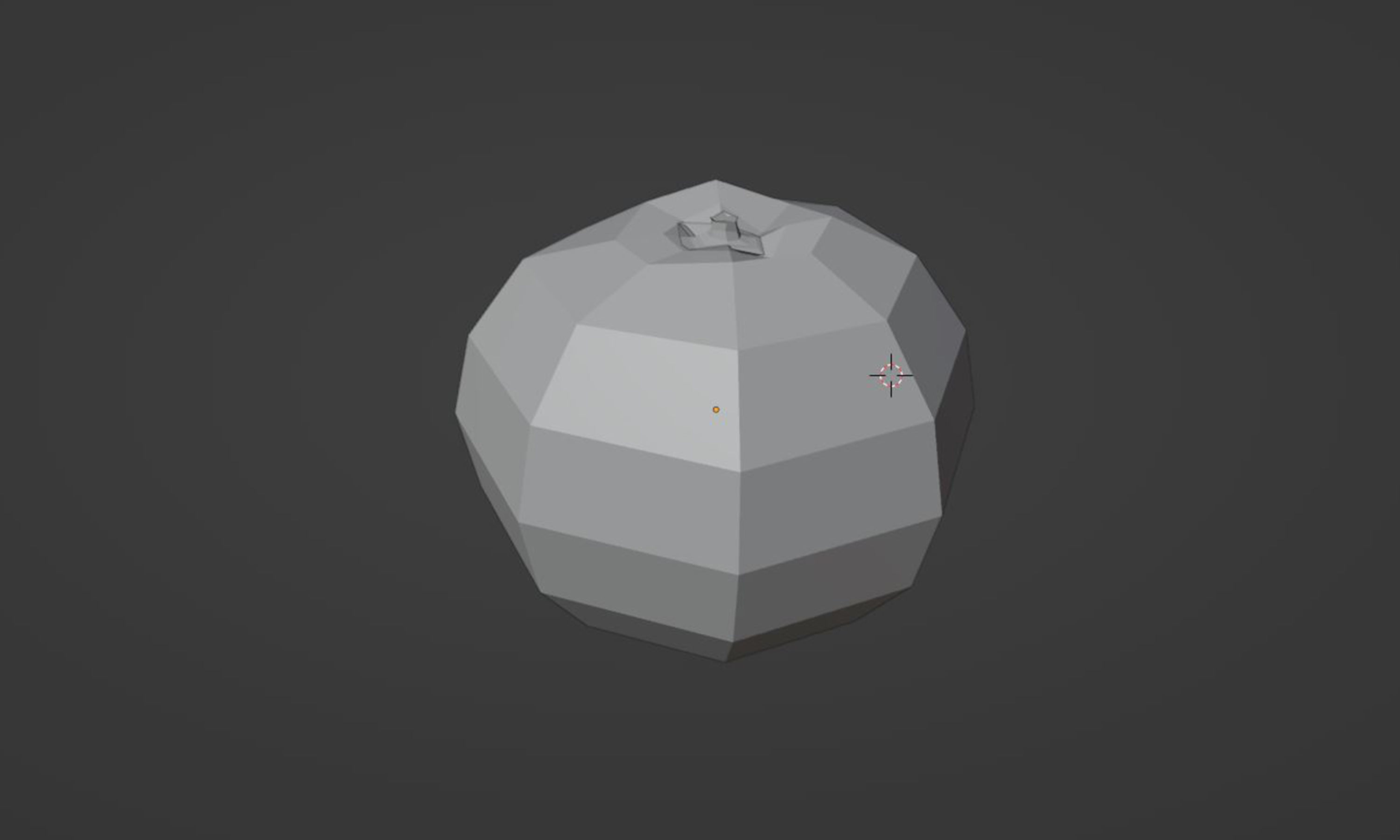 orange fruit low poly Low-poly 3D model_2