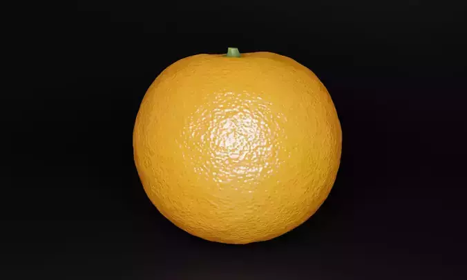 orange fruit low poly
