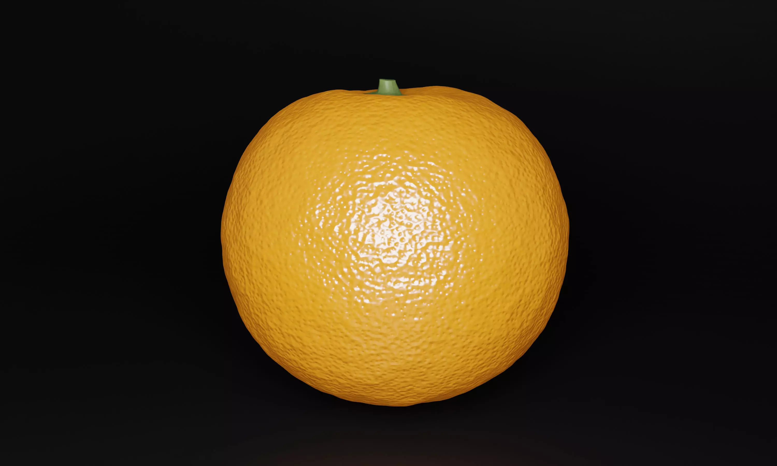 orange fruit low poly Low-poly 3D model_0