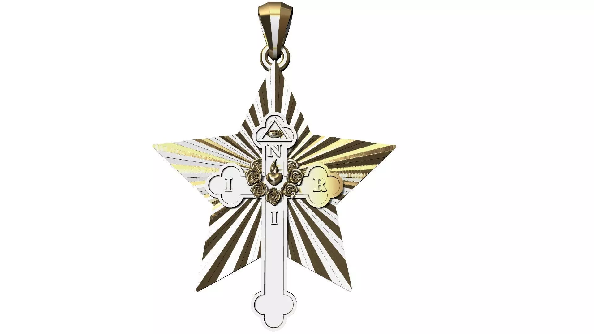 Eye Cross Star Pendant 3D print model